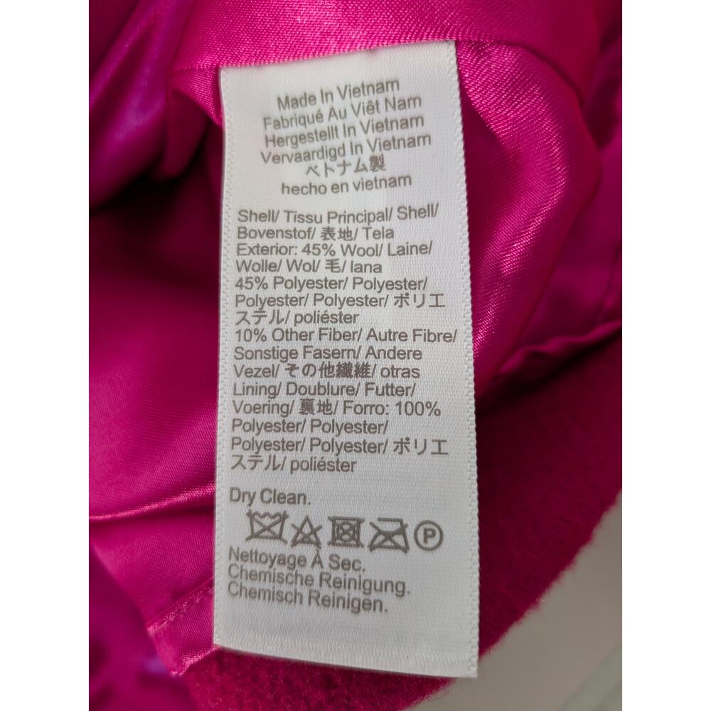 NWT Women's J.Crew Wool-Blend Lady Day Coat Brilliant Berry US Size 8 - Picture 7 of 8